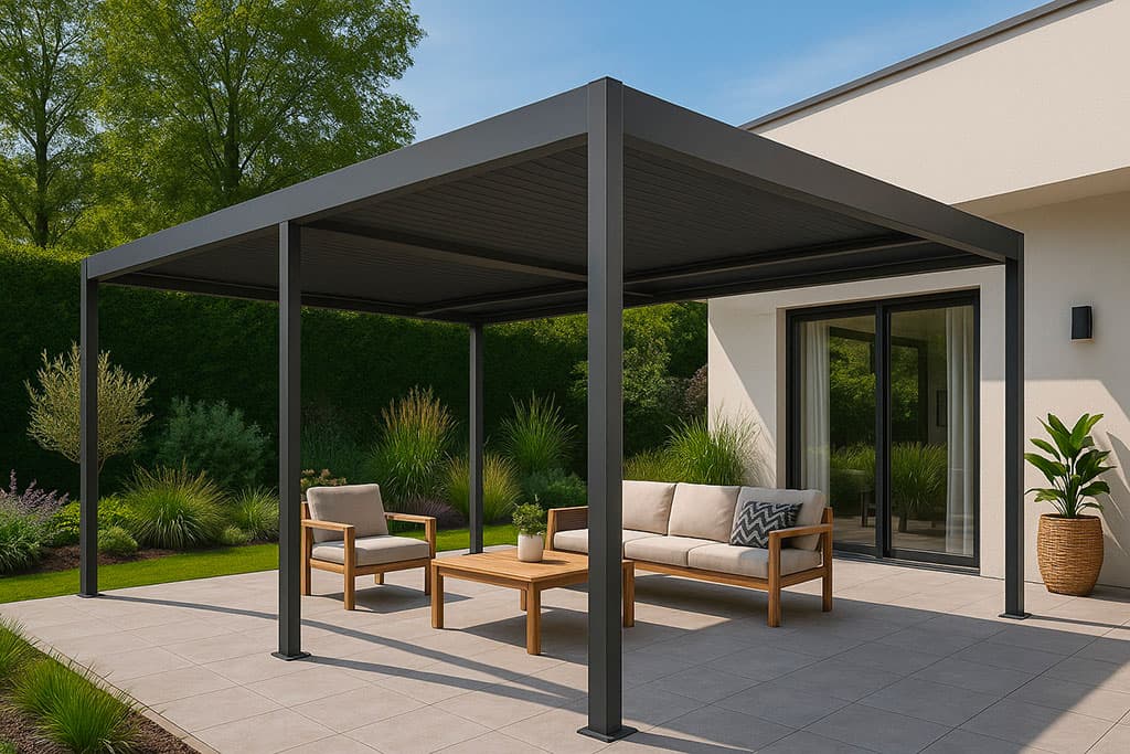 Pergola bioclimatique - Terrasse et jardin