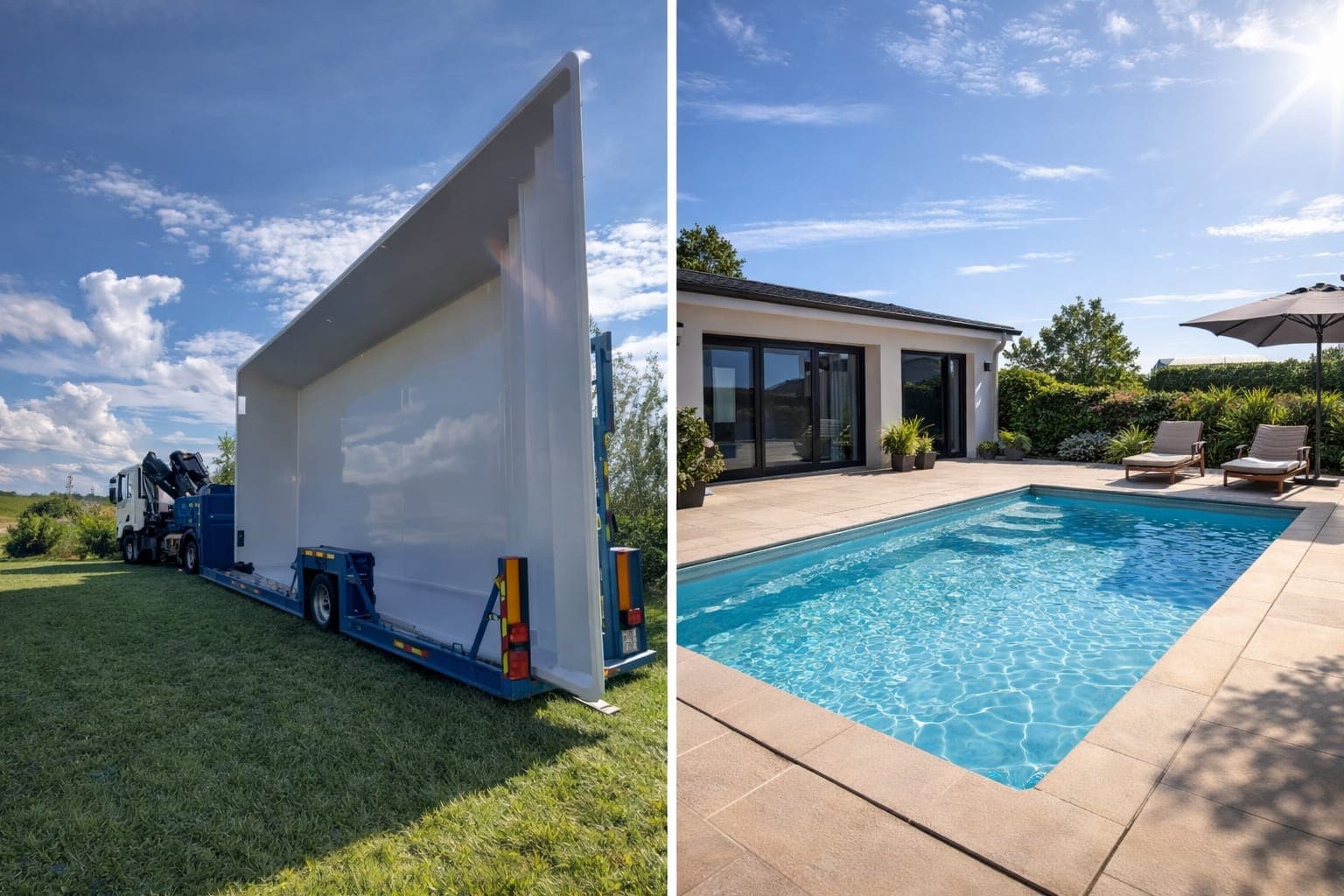 Piscine coque polyester de qualité